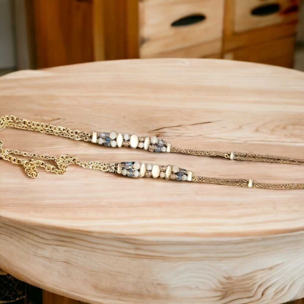 Gold and blue necklace